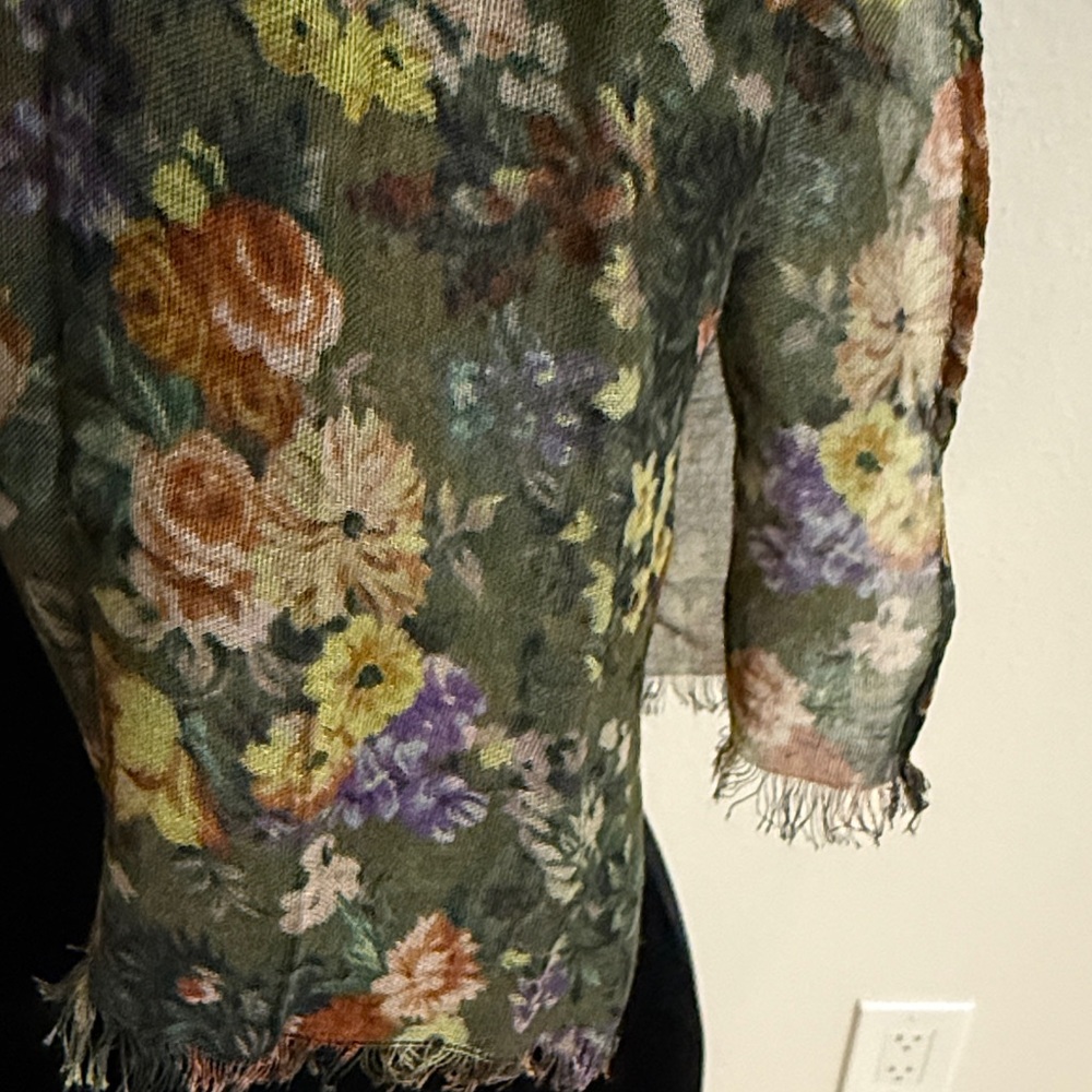 Patricia Nash Dark Floral Scarf - Picture 4 of 8